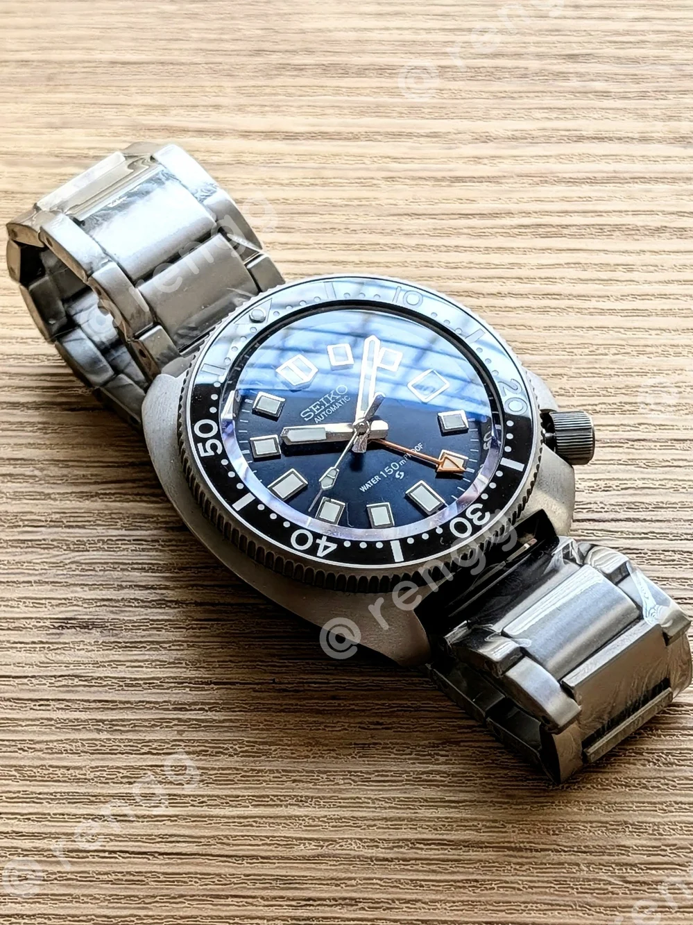 45mm Full Titanium Blue Seiko GMT Willard  Automatic  Diver Mod Watch Sapphire